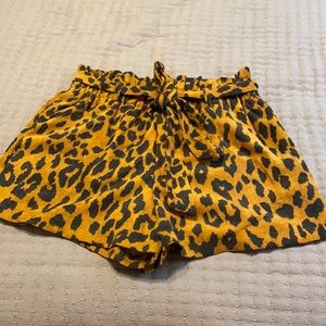 Leopard Paperbag Shorts